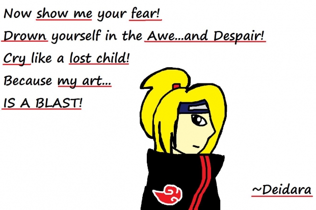 Deidara's Last Words
