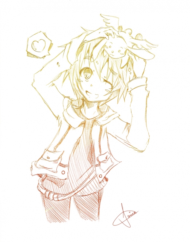 Arthur and Flying Mint Bunny Sketch