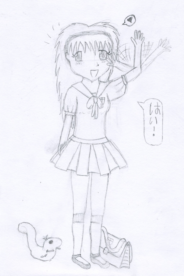 Schoolgirl + Ai-kun 2