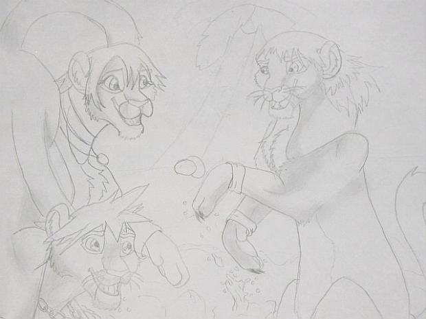 Riku,kairi,and Sora As...big Cats?!