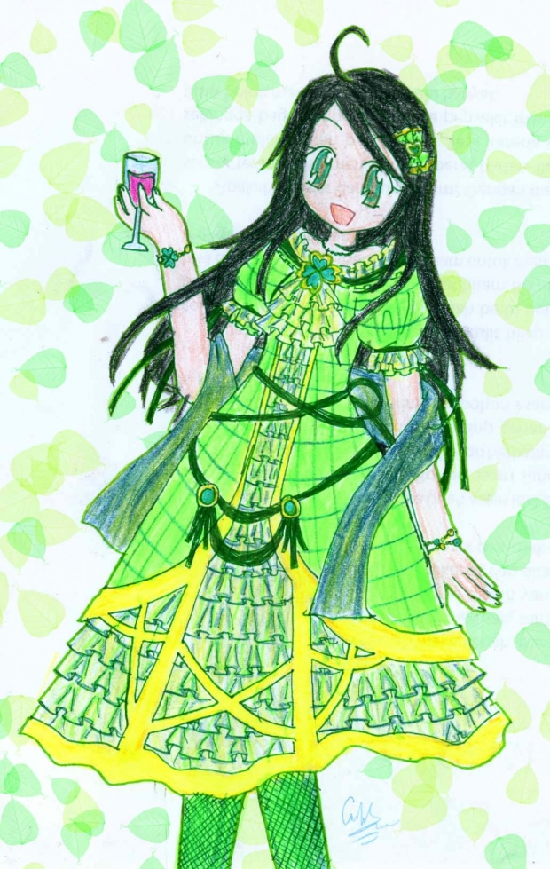 Green Frilly Gown
