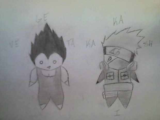 Vegeta and Kakashi Chibi