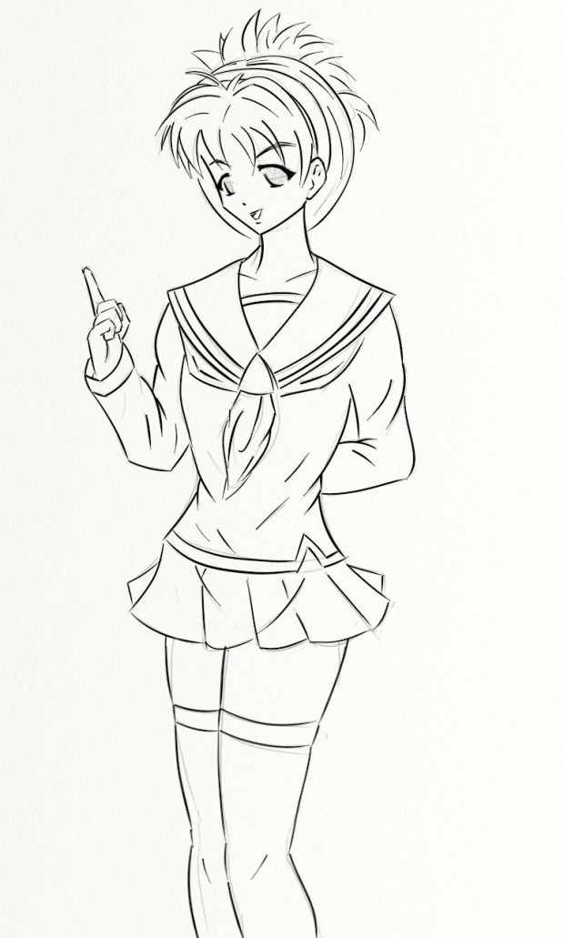 schoolgirl uniform practice