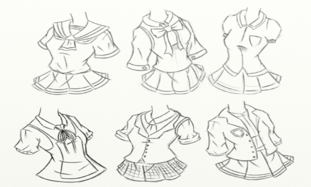 schoolgirl uniforms practice