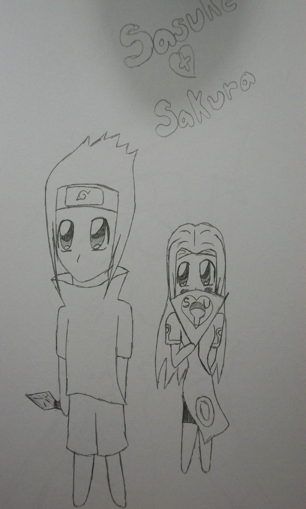 Chibi Sasuke and Sakura