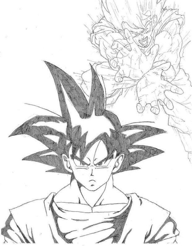 Black and  White Goku