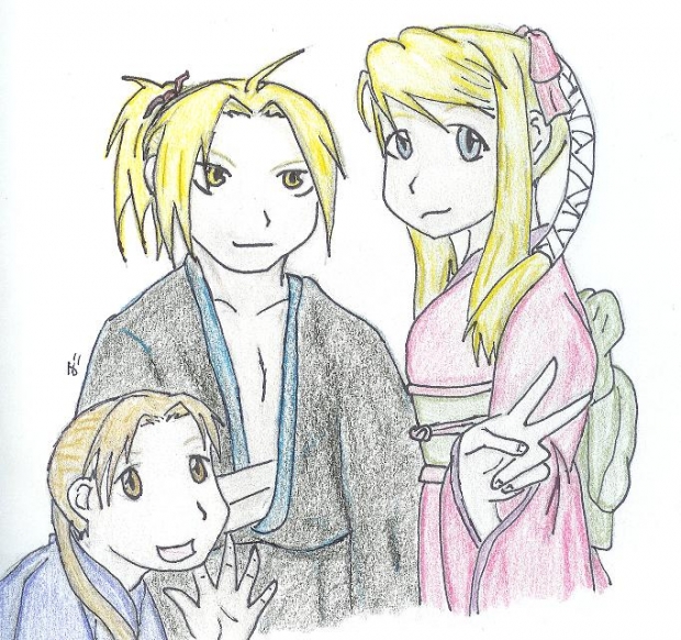 Ed, Al, and Winry