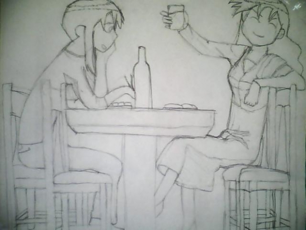 Nyamo & Yukari at the Diner