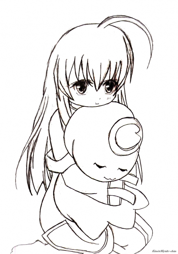 Chibi CC with Cheese-kun [sketch]