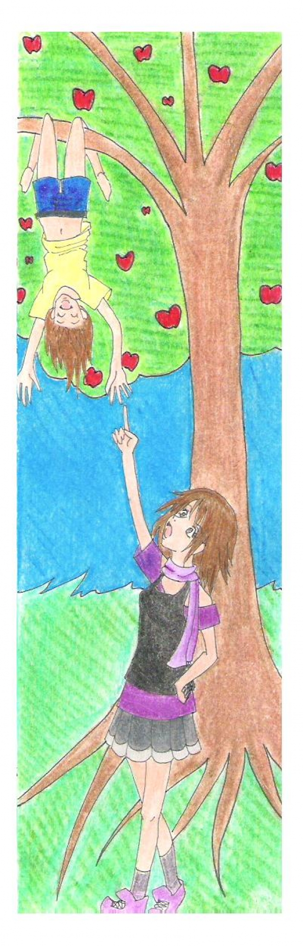 artificially coloured skies