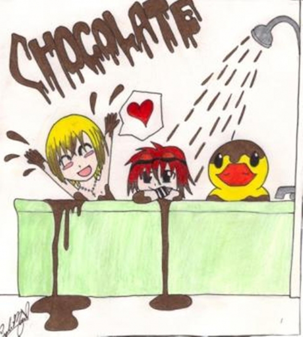 Matt&Mello chocolate bath!! XD
