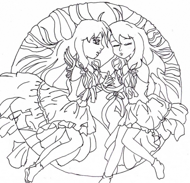 yin and yang uncolored