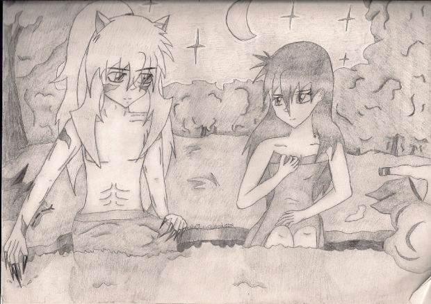 InuYasha and Kagome, Bath Time