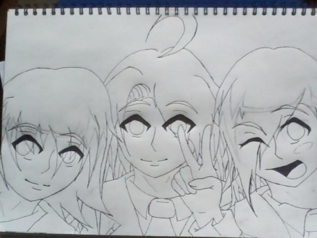 Yuki, Maya and Sian  Uncoloured