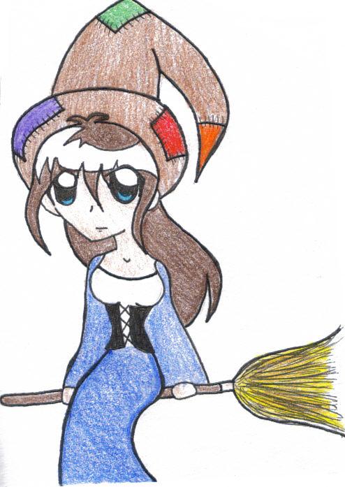A Lil Witch On A Broom
