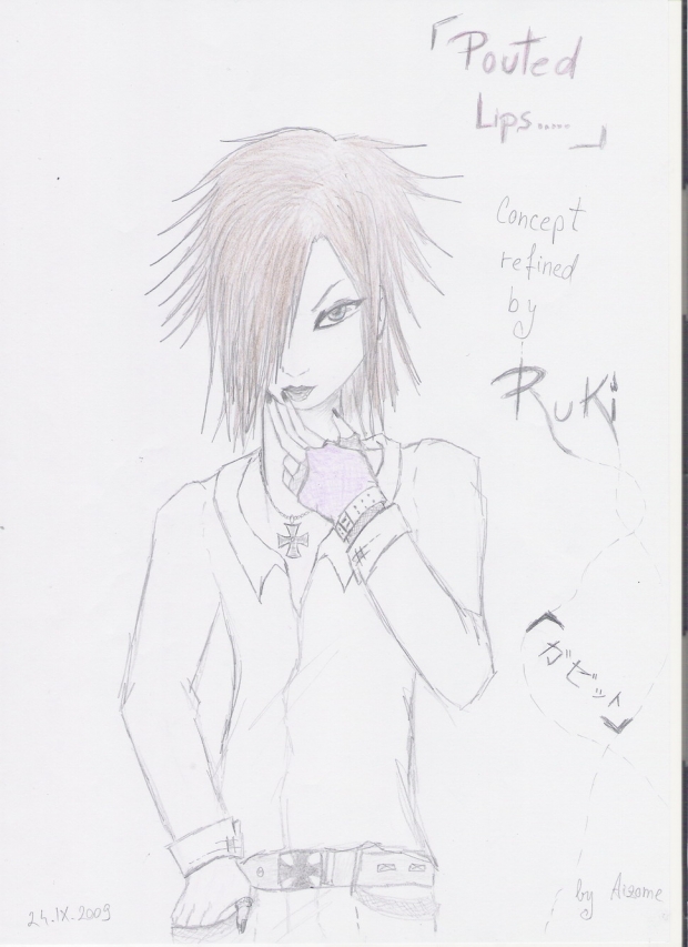 Ruki: pouted lips
