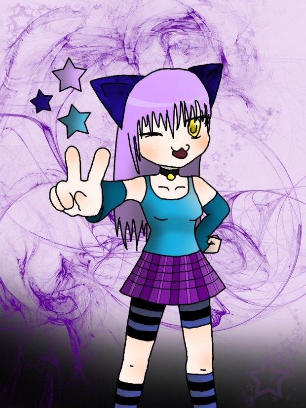 Cat Girl Coloured