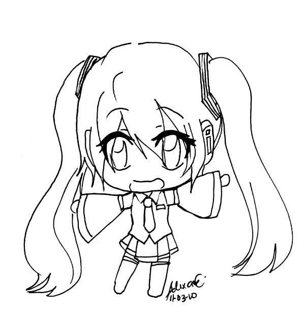 Miku Line Art