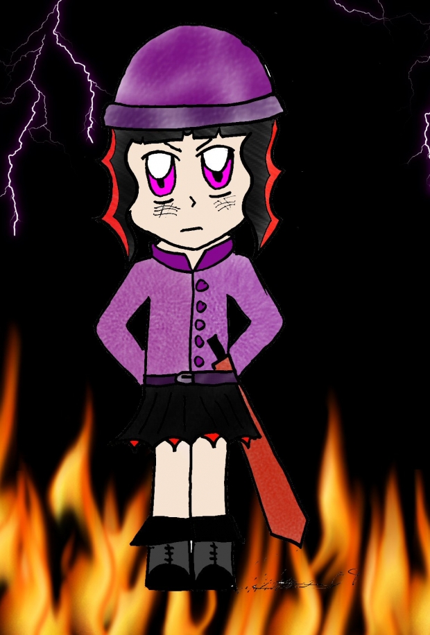 A younger Kit dressing "human"