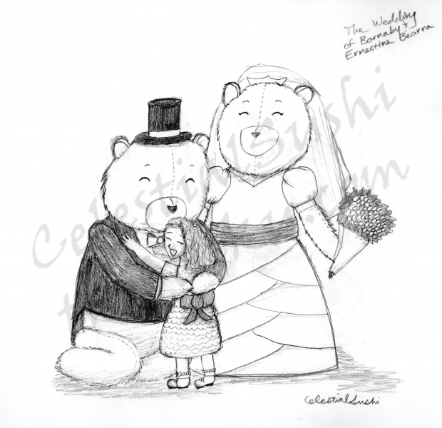 Sketch Request #10 - Teddy Bears and a Little Girl