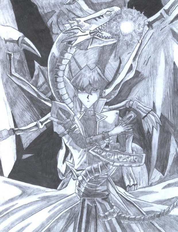 Seto Kaiba And Blue Eyes Full Size