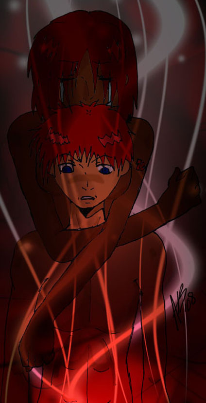 Angered Brother, Crying Sister (colored)