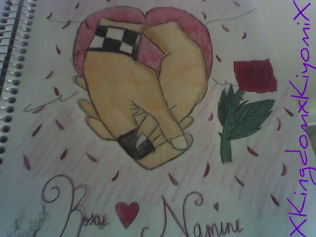 Roxas And Namine (hands) colored