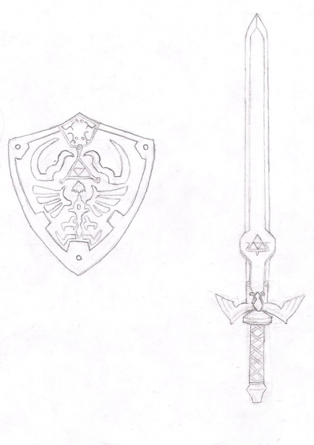 Twilight Princess Master Sword + Shield