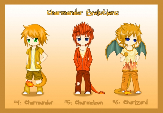Gijinka Charmander Evolutions
