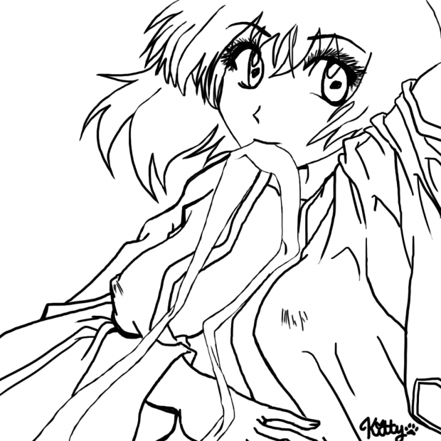 Blue Ribbon Line Art