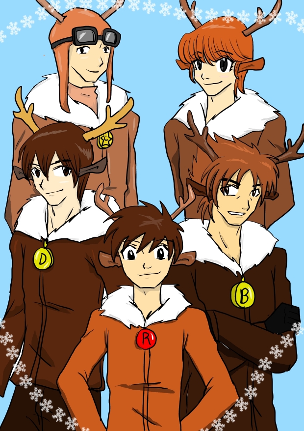 Comet, Cupid, Donner, Blitzen and Rudolph