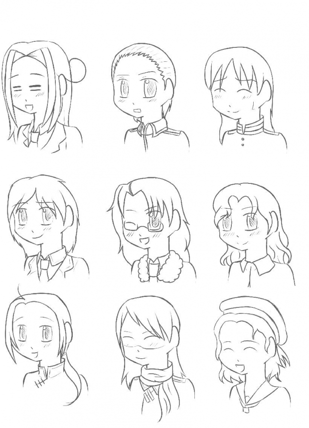 Hetalia Family Lineart 1