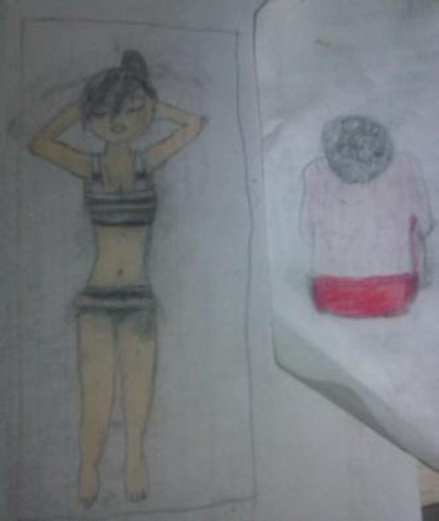 At the beach (on scraps)