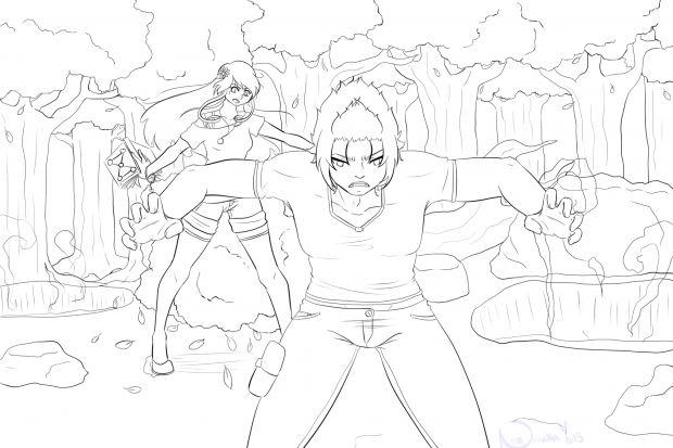 :Line Art: We are a Team