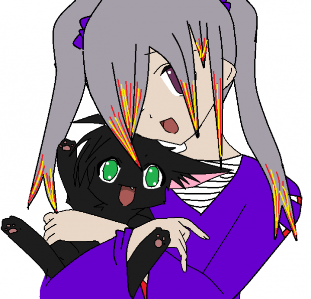 neo holding kitty