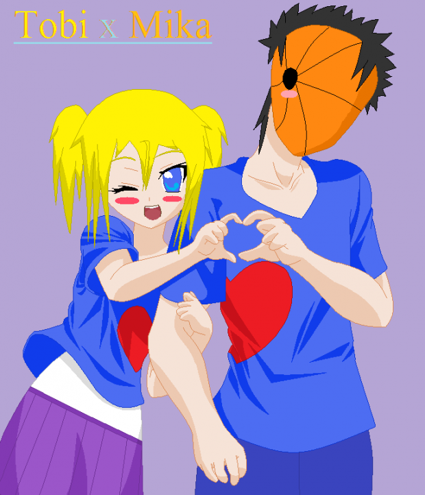 Tobi and Mika in Akatsuki High!!!!