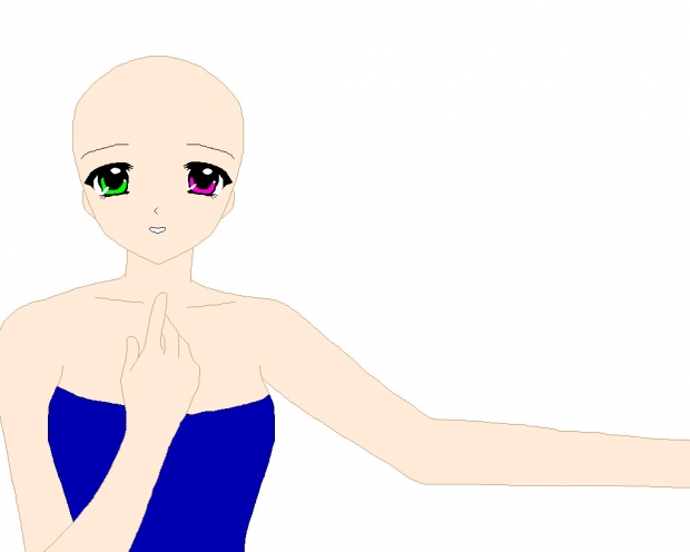 The girl with the Pink and Green eyes base