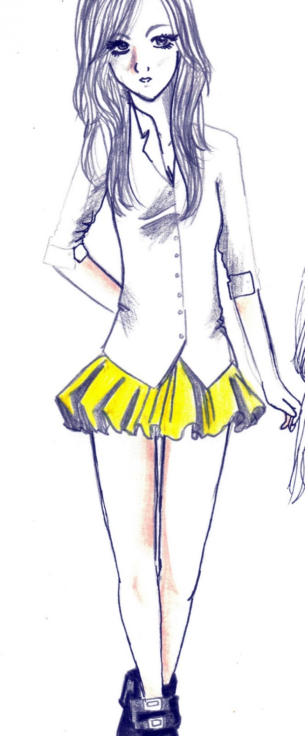 yellow skirt
