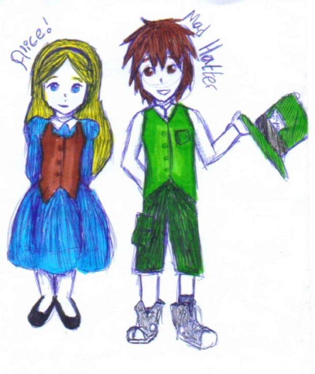 Random Alice and mad hatter sketch