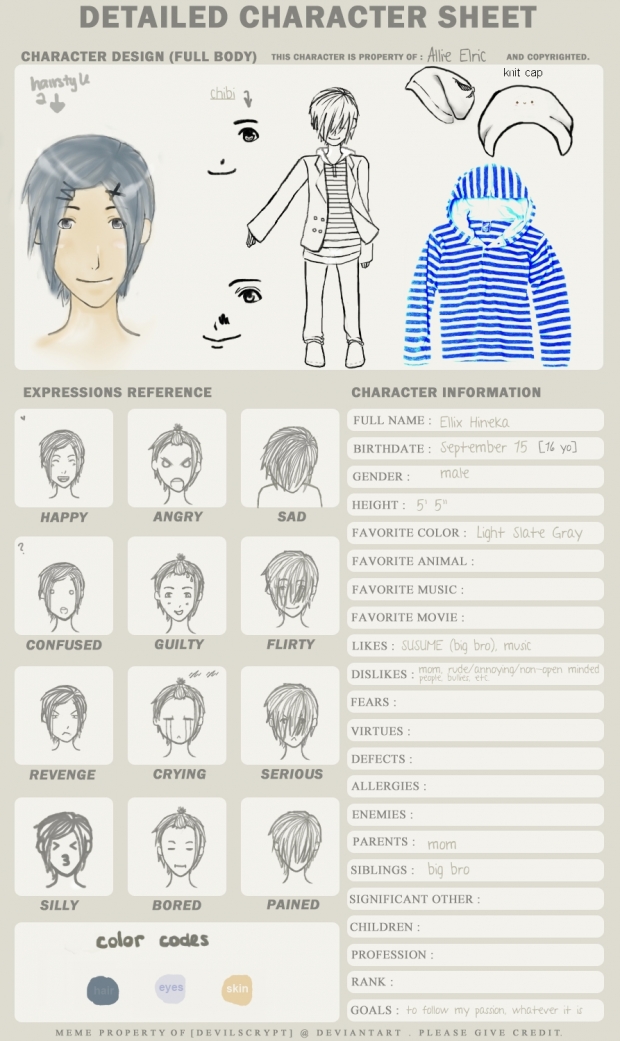 OC Character sheet