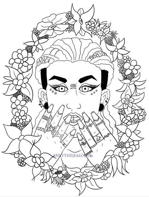 klye floral lineart