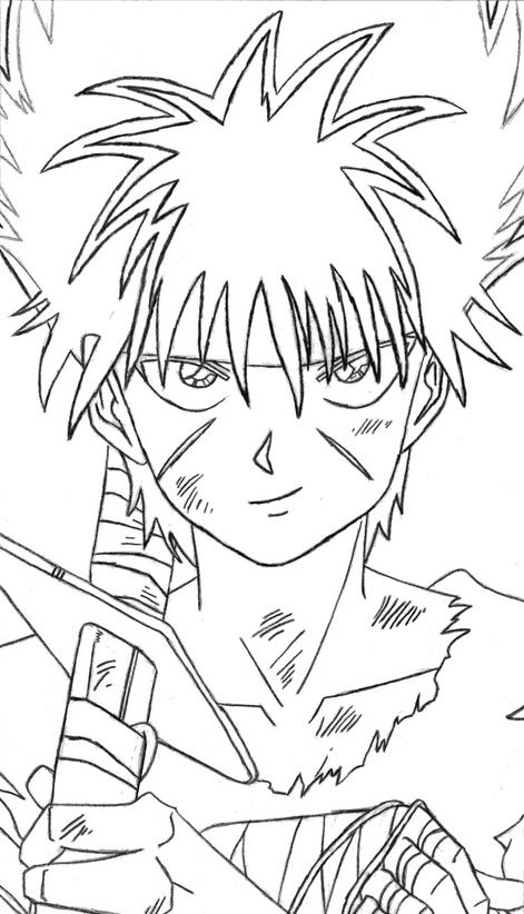 Hiei With His Sword