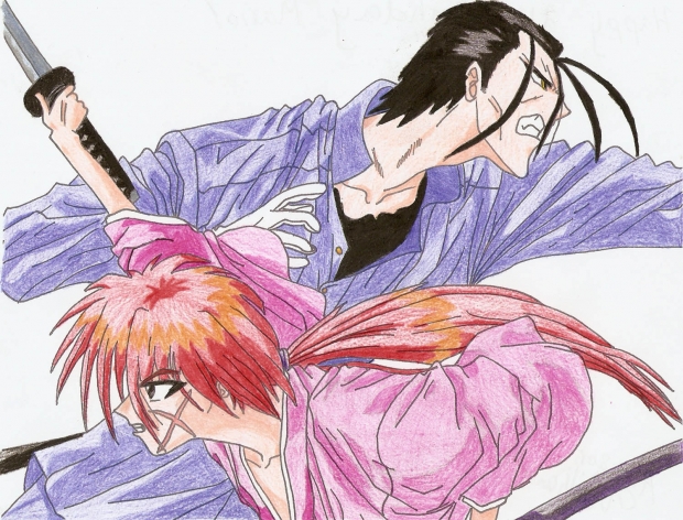 Kenshin vs. Saito colored