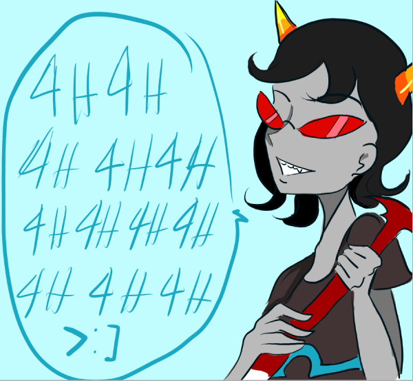 Terezi laughing at your flaws