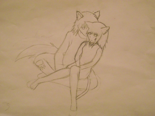 Yami and Ryuu (Sketch)