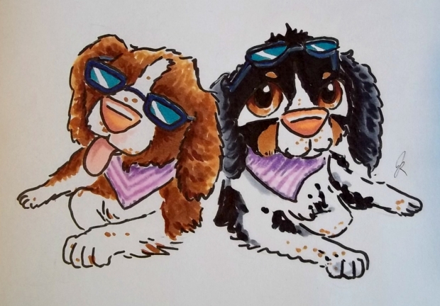 English Springer Spaniel chibis