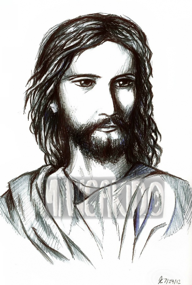 Jesus Portrait in Pen