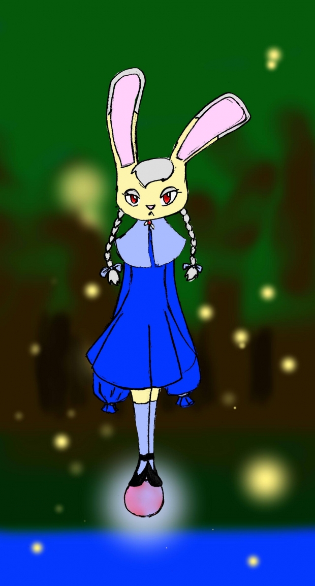Milly the rabbit blue