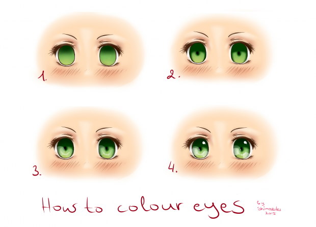 how to colour eyes