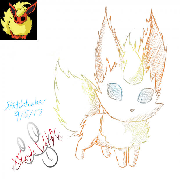 Sketchtember Day 5 (Chibi Flaroen Sketch) 9/5/17